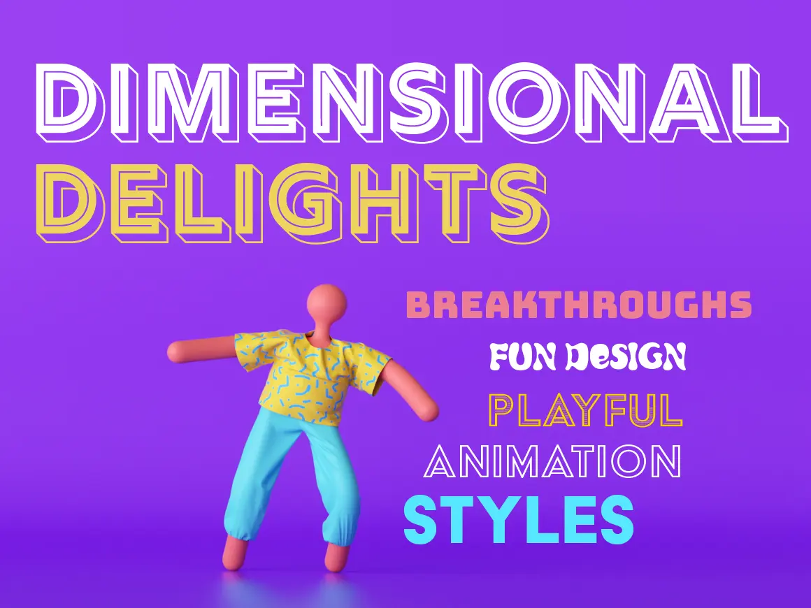 Font Pack Dimensional Delights composition