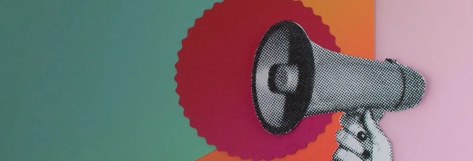 Megaphone collage