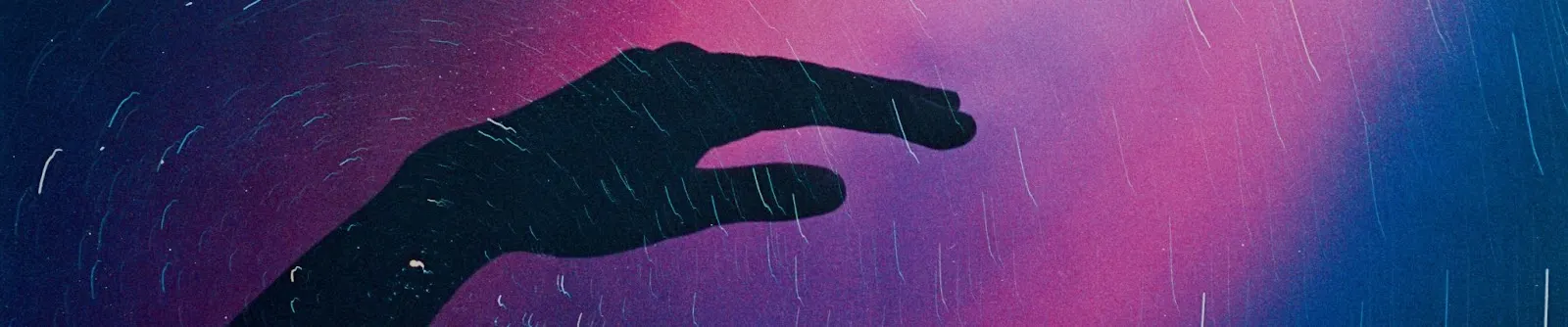 Silhouette of hand gradient background